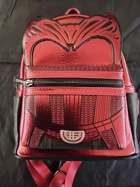 Loungefly Marvel Scarlet Witch Metallic Red Black Mini Backpack
